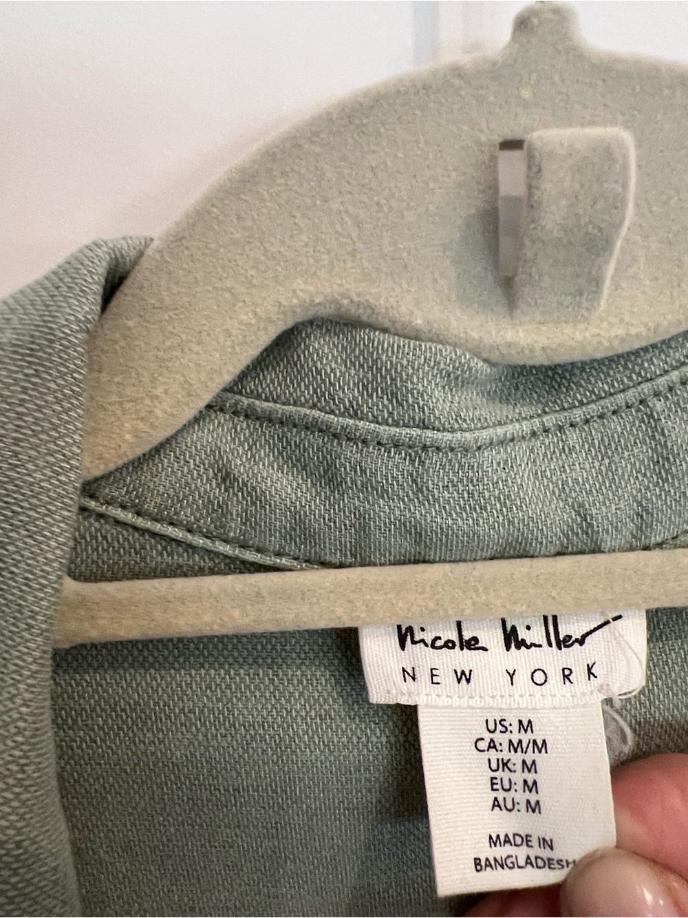 Nicole Miller New York Light Olive Green Women's Linen Jacket - Picture 7 of 12